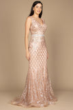 Dylan & Davids Formal Mermaid Prom Evening Dress Rose Gold