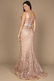 Dylan & Davids Formal Mermaid Prom Evening Dress Rose Gold