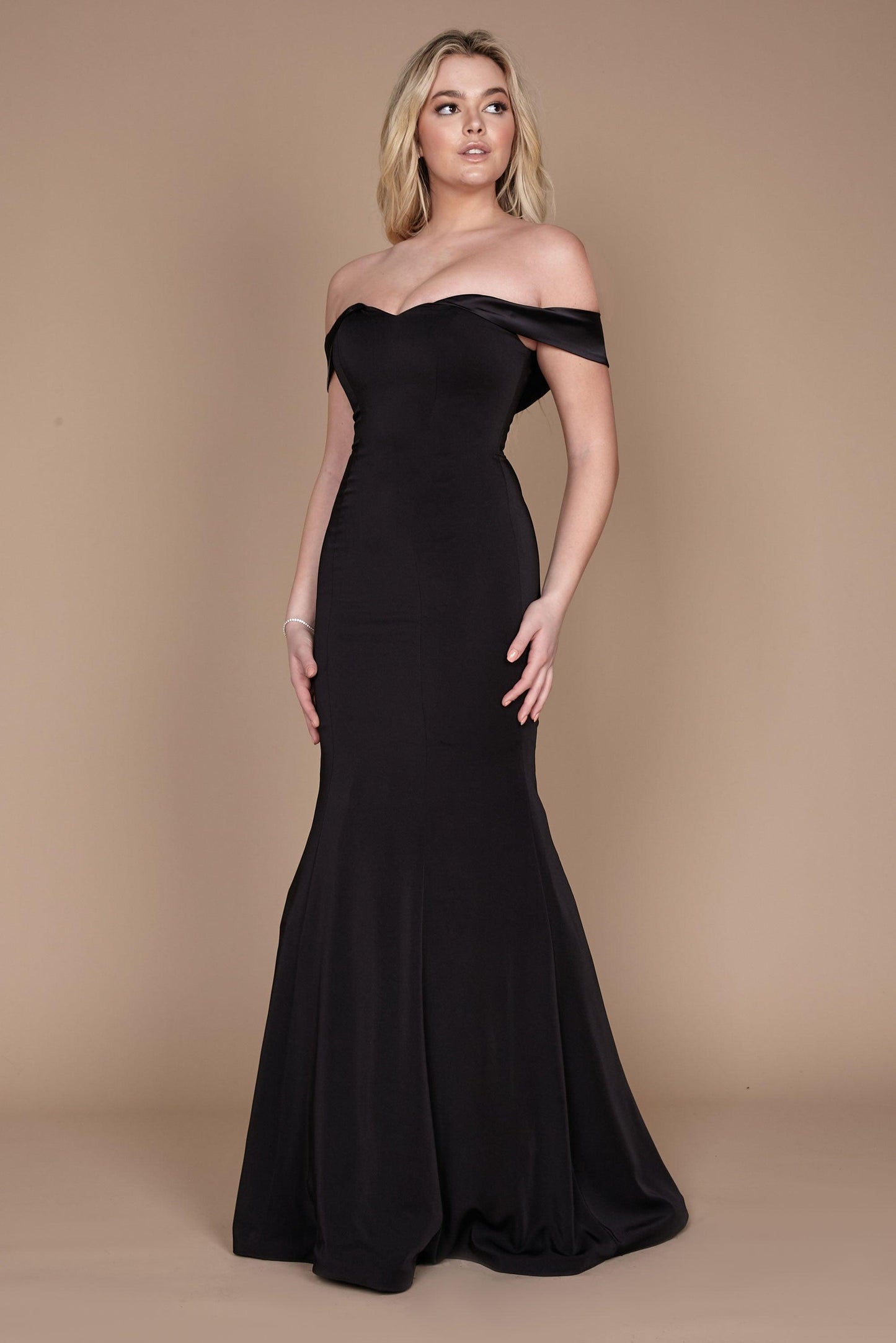 Long Formal Off Shoulder Evening Dress