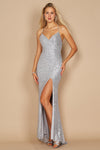 Prom Dresses Long Formal Fitted Sequin Prom Dress Silver