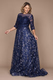 Formal Dresses Long Formal Lace Evening Dress Navy