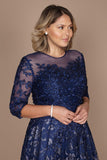 Formal Dresses Long Formal Lace Evening Dress Navy