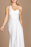 Wedding Dresses Long One Shoulder Wedding Dress White