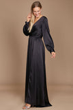 Formal Dresses Long Sleeve Formal Evening Party Dress Black