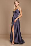 Prom Dresses Long Spaghetti Strap Prom Formal Gown Charcoal