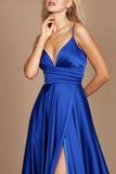 Prom Dresses Long Spaghetti Strap Prom Formal Gown Royal