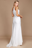 Prom Dresses One Shoulder Long Evening Gown Prom Dress White