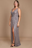 Formal Dresses Plus Size Formal Dress Fully Sequin Gown Charcoal