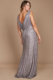 Formal Dresses Plus Size Formal Dress Fully Sequin Gown Charcoal