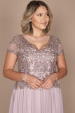 Dylan & Davids Short Sleeve Formal Mother of The Bride Dress - The Dress Outlet