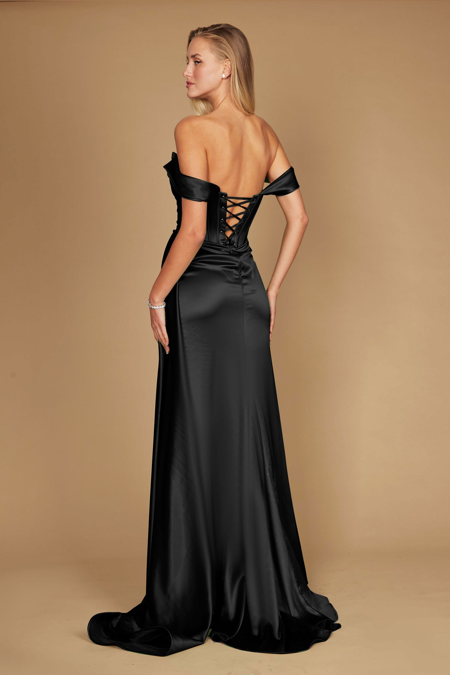 DD1324 Kos Couture Corset Satin Formal Evening Dress